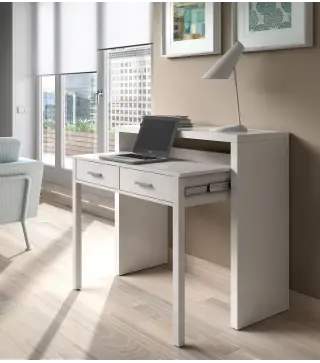 TYRION Escritorio desplazable Blanco Artik