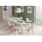 PRACTICO Mesa de comedor 90x140-190 EXTENSIBLE Blanco Artik