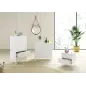 DIVA Mesita 2 cajones + 4 patas Blanco Brillo