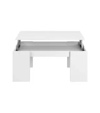 FLOW Mesa centro elevable Blanco Brillo