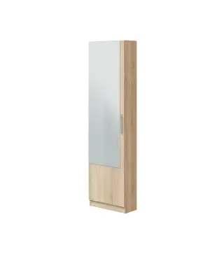 GUSTO Zapatero 1puerta + espejo (6 alturas-12varillas) Roble Canadian