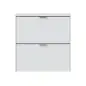 MAELYS Zapatero 2 puertas 75 (16 pares) Blanco