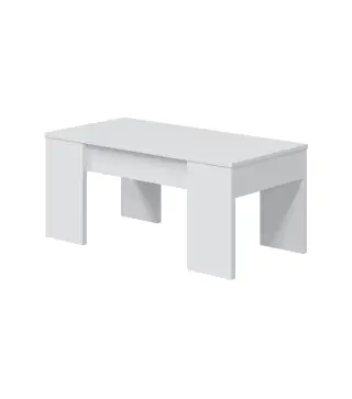 FLOW Mesa centro elevable Blanco Artik