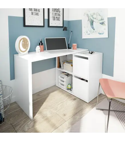 GIO Mesa escritorio multiposición Blanco Artik