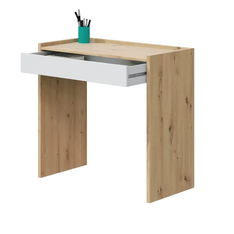 JUNIOR Mesa escritorio cajón Roble Nodi/Bl.Artik