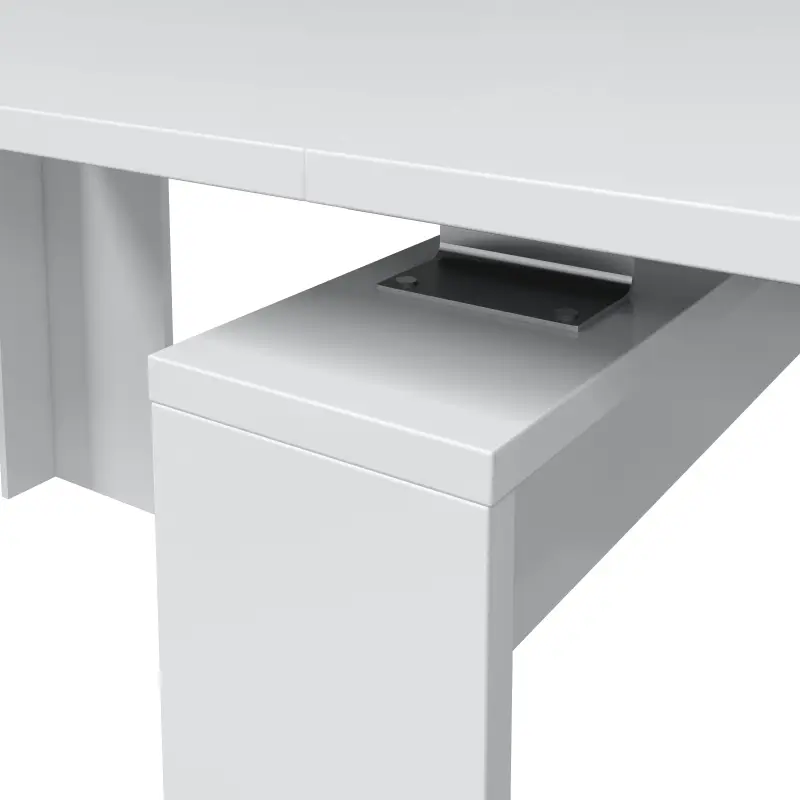 FUNZIONALE CONSOLA comedor 90x50-237 EXTENSIBLE Blanco Brillo