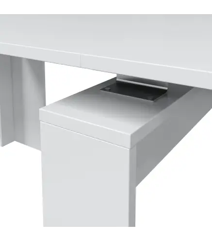 FUNZIONALE CONSOLA comedor 90x50-237 EXTENSIBLE Blanco Brillo