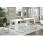 FUNZIONALE CONSOLA comedor 90x50-237 EXTENSIBLE Blanco Brillo