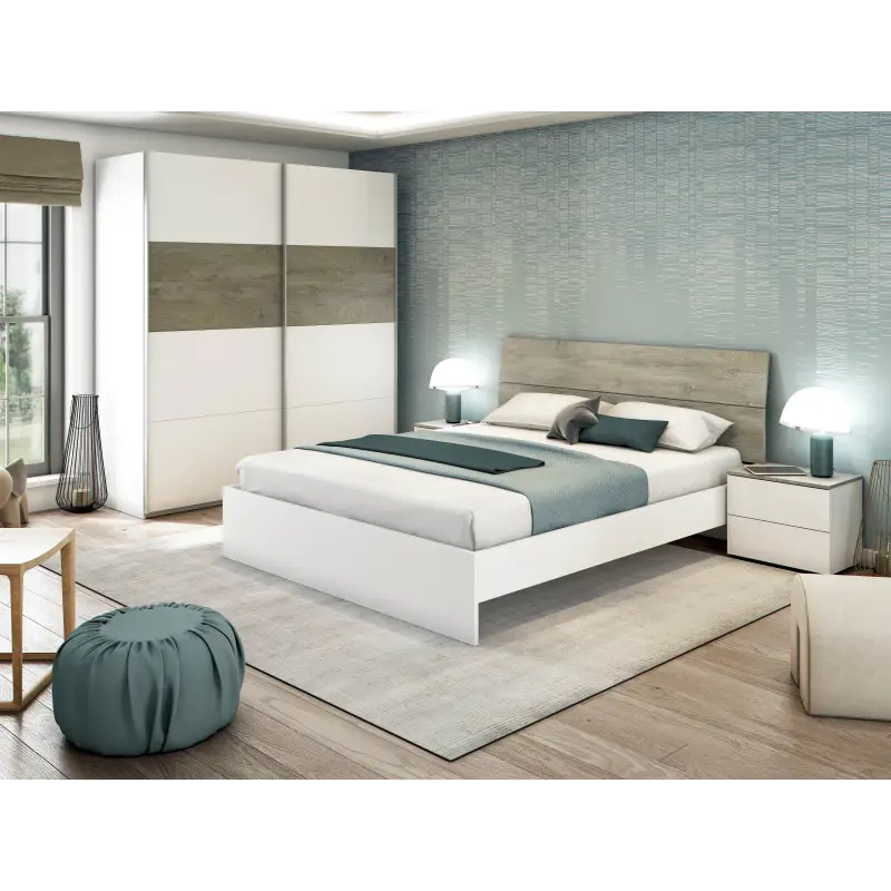 OIKOS Cabezal + 2 mesitas (2C) Bl.Artik/Roble Alaska