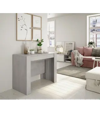 FUNZIONALE CONSOLA comedor 90x50-237 EXTENSIBLE Cemento
