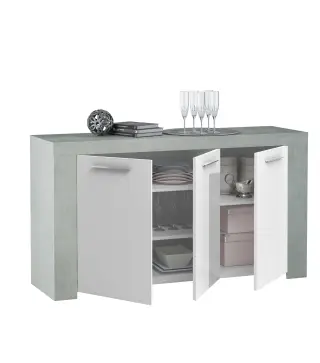 URBAN Buffet 3 puertas Cemento/ Bl. Artik