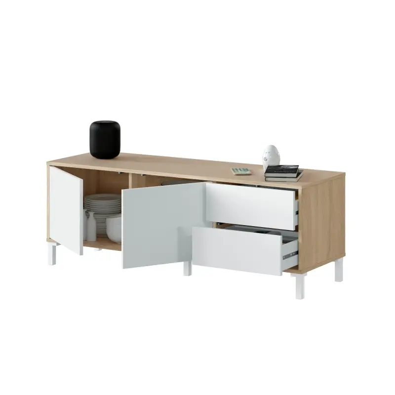 URBAN PLUS Mueble TV 2p+2c R.Canadian/Bl.Artik
