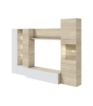 DISEGNO Salón compacto 260 Roble Canadian/Bl.Brillo