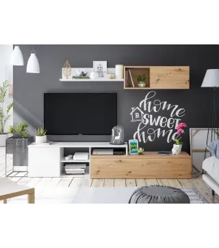 NEXO PLUS Salón TV Roble Nodi/Bl.Artik