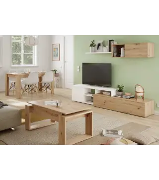 NEXO PLUS Salón TV Roble Nodi/Bl.Artik