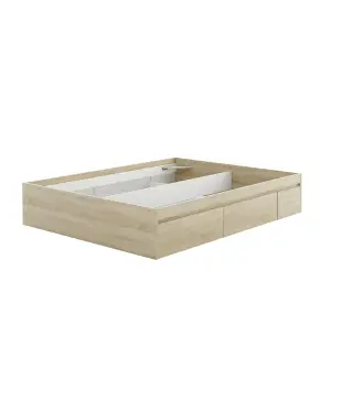 BED Cama 150 con 4 cajones (para somier de 190x150) Roble Canadian