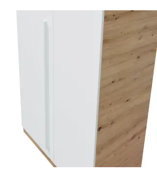 AMBIENT Armario JUVENIL 2p Roble Nodi/Bl.Artik