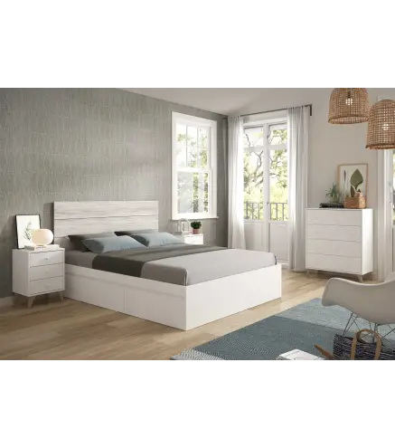 DREAMS Cabezal + 2 mesitas (3C) Bl.Artik/Bl.Velho