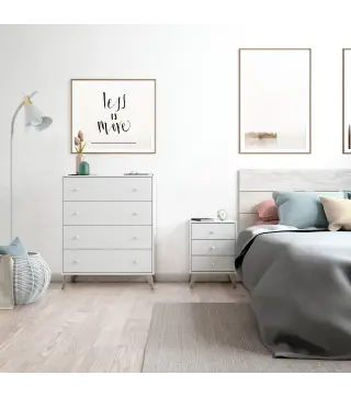 DREAMS Cabezal + 2 mesitas (3C) Bl.Artik/Bl.Velho