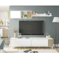 TEMPUS Salón mueble TV Blanco Artik/Natur