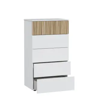 TEMPUS Sinfonier 5 cajones Blanco Artik/Natur