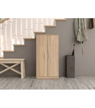 TERRA Zapatero-armario (6 baldas) Roble Canadian