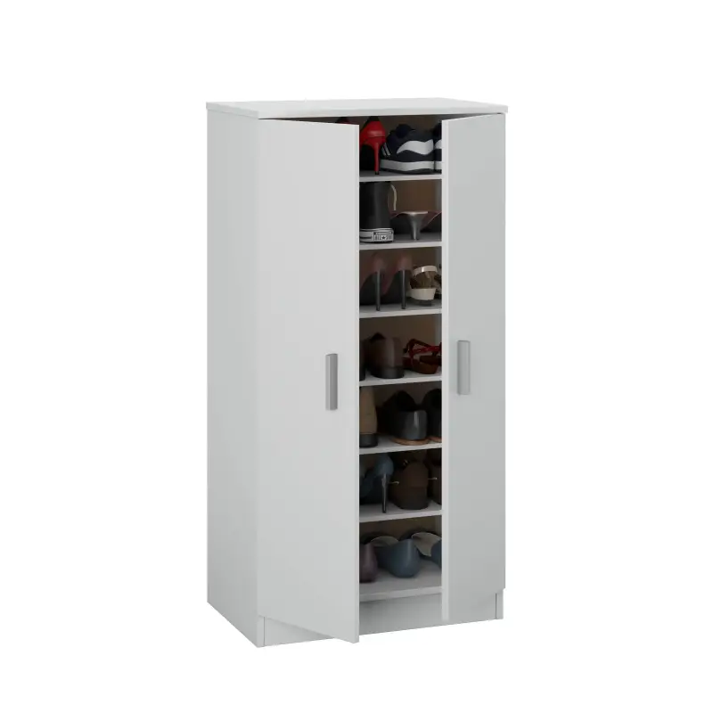 TERRA Zapatero-armario (6 baldas) Blanco