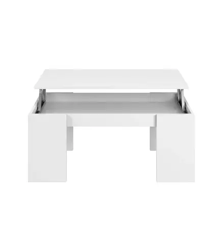 FLOW Mesa centro elevable Blanco Brillo