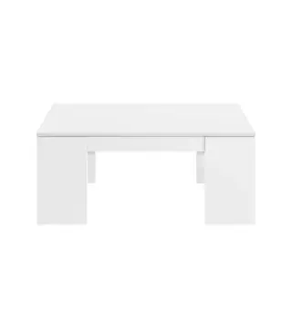 FLOW Mesa centro elevable Blanco Brillo