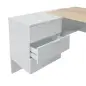 STYLE Mesa despacho con buc (reversible) Roble Canadian/Blanco Artik