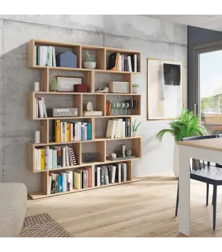 DANERYS Estantería alta Roble Canadian