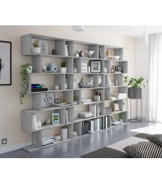 DANERYS Estantería alta Cemento