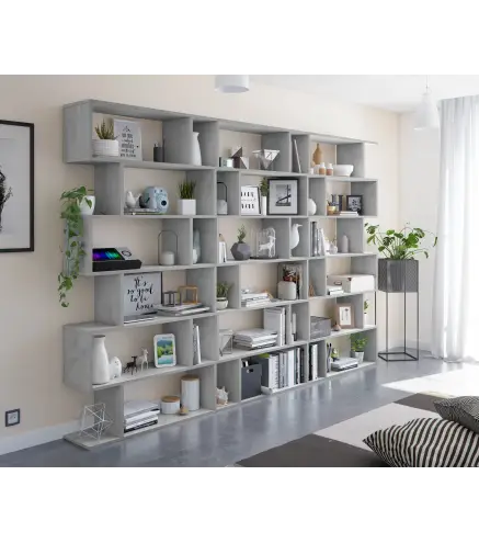 DANERYS Estantería alta Cemento