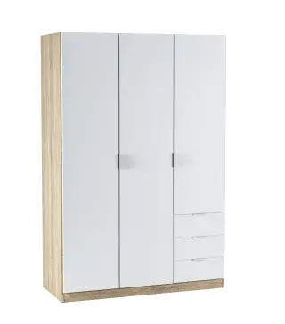 LC Armario 3p+3cajones Roble Canadian/Blanco Artik