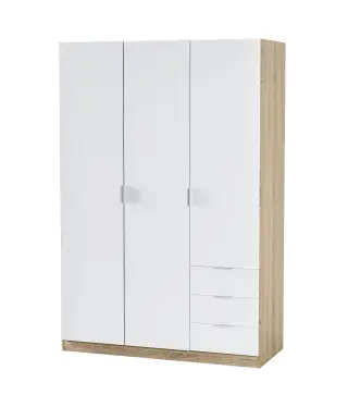LC Armario 3p+3cajones Roble Canadian/Blanco Artik