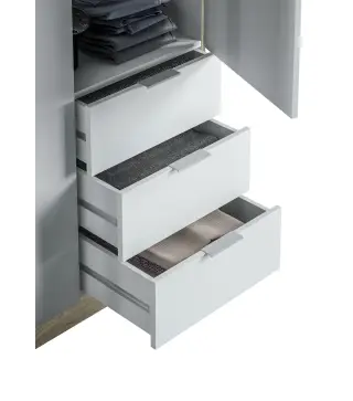 LC Armario 3p+3cajones Roble Canadian/Blanco Artik