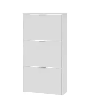 MAELYS Zapatero 3 puertas (18 pares) Blanco Brillo