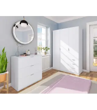 LC Armario 3p+3cajones Blanco