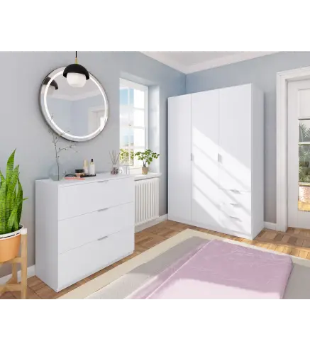 LC Armario 3p+3cajones Blanco