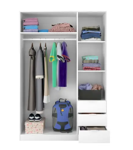 LC Armario 3p+3cajones Blanco