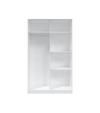 MAX Armario 2p correderas anchas Blanco Brillo