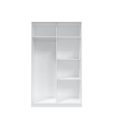 MAX Armario 2p correderas anchas Blanco Brillo