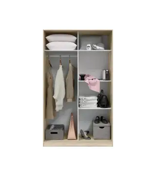 NOON PLUS Armario 2p correderas R.Canadian/Blanco Artik