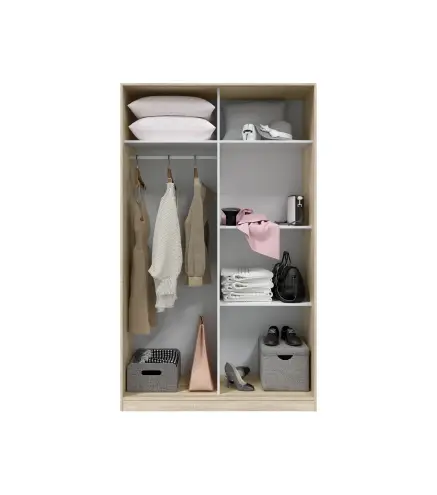 NOON PLUS Armario 2p correderas R.Canadian/Blanco Artik