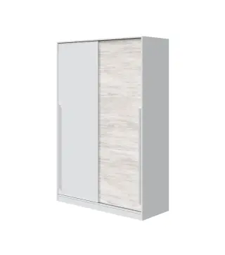 MAX Armario 2p correderas Blanco Artik/Bl.Velho