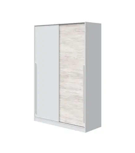 MAX Armario 2p correderas Blanco Artik/Bl.Velho