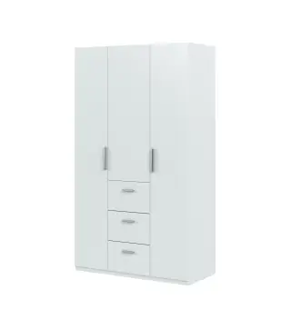 Ward.a Armario 3p+3c Blanco Brillo