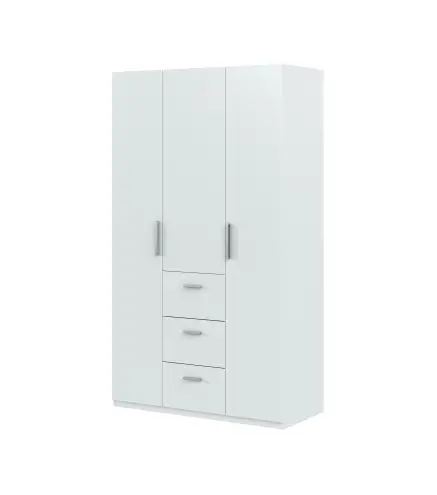 Ward.a Armario 3p+3c Blanco Brillo