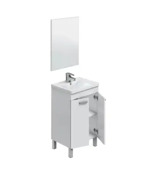 KONCEPT Mueble lavabo PEQ. 2p + espejo // LAVABO 305913O no incluido Blanco Brillo