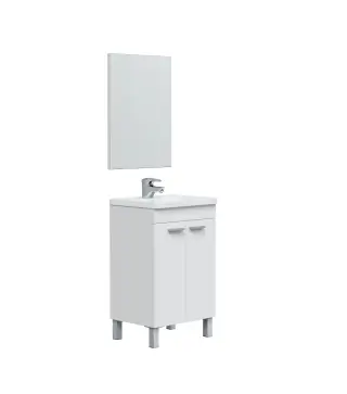KONCEPT Mueble lavabo PEQ. 2p + espejo // LAVABO 305913O no incluido Blanco Brillo
